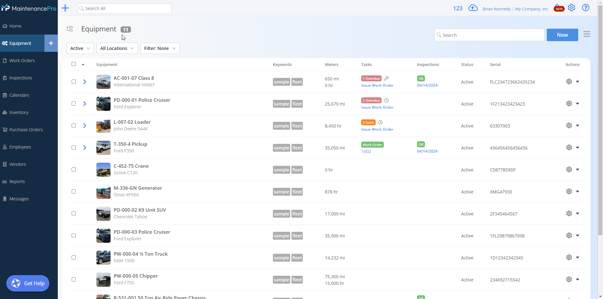 screenshot of Fleet Maintenance Pro
